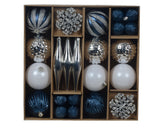 3" Shiny & Matte Shatterproof Ornaments Assorted Set Of 46