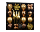 3" Shiny & Matte Shatterproof Ornaments Assorted Set Of 46