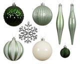 3" Shiny & Matte Shatterproof Ornaments Assorted Set Of 46
