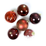 6" Shiny & Matte Shatterproof Ball Ornament Assorted Set Of 24