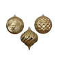 8" Gold Glitter Ball Assorted Set Of 6