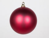 8" Matte Shatterproof Ball Ornament Set Of 4