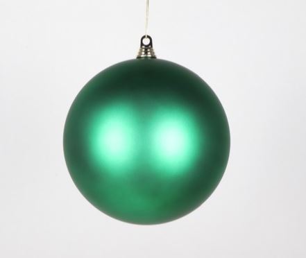 8" Matte Shatterproof Ball Ornament Set Of 4