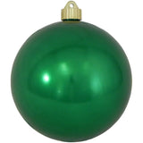 6" Blarney Green Shiny Shatterproof UV Ball Ornament Set Of 6