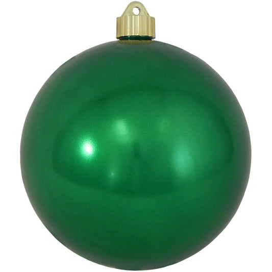 Set de 6 Adornos de Bola Irrompibles Brillantes Verdes Blarney de 6" con Protección UV