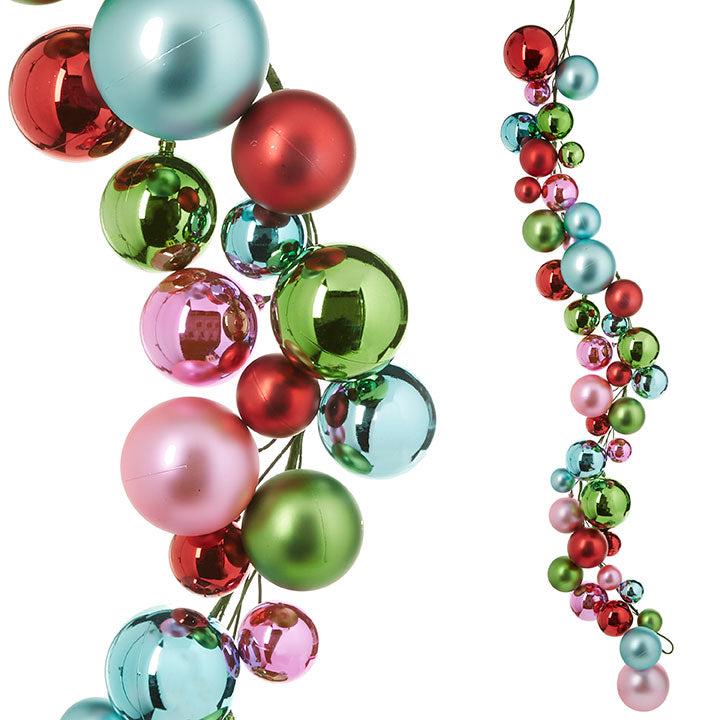 4 FT Pastel Multi Color Ball Garland