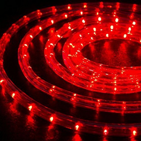 Cuerda de luz LED flexible de 150 pies, 1/2" de diámetro