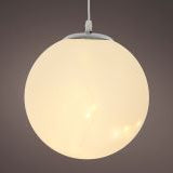 Bola colgante esmerilada de micro LED blanco cálido de 7"