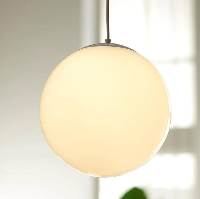 14" Micro LED Warm White Frosted Hanging Ball