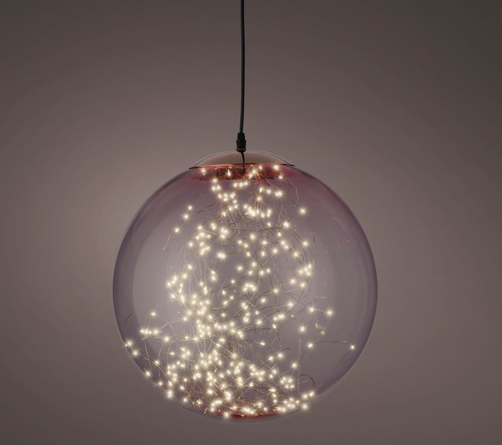 Pink Micro LED Hanging Ball