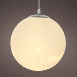 14" Micro LED Warm White Frosted Hanging Ball
