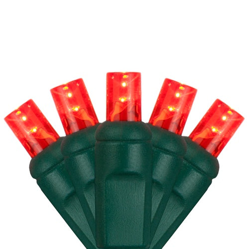 Coaxial de 70 LED de 24 pies con cable verde y bombillas de 5 mm