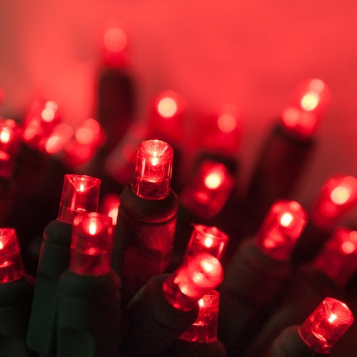 Coaxial de 70 LED de 24 pies con cable verde y bombillas de 5 mm
