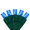 Coaxial de 70 LED de 24 pies con cable verde y bombillas de 5 mm