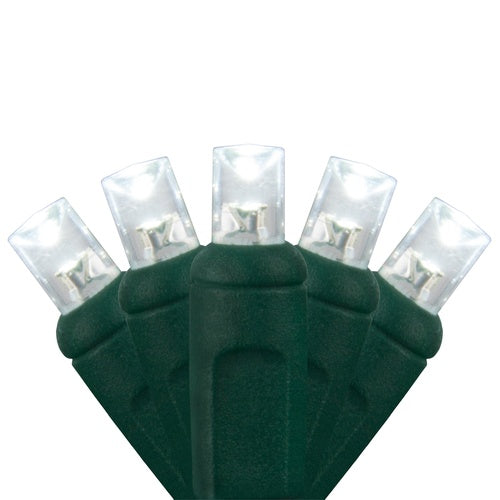 Coaxial de 70 LED de 24 pies con cable verde y bombillas de 5 mm