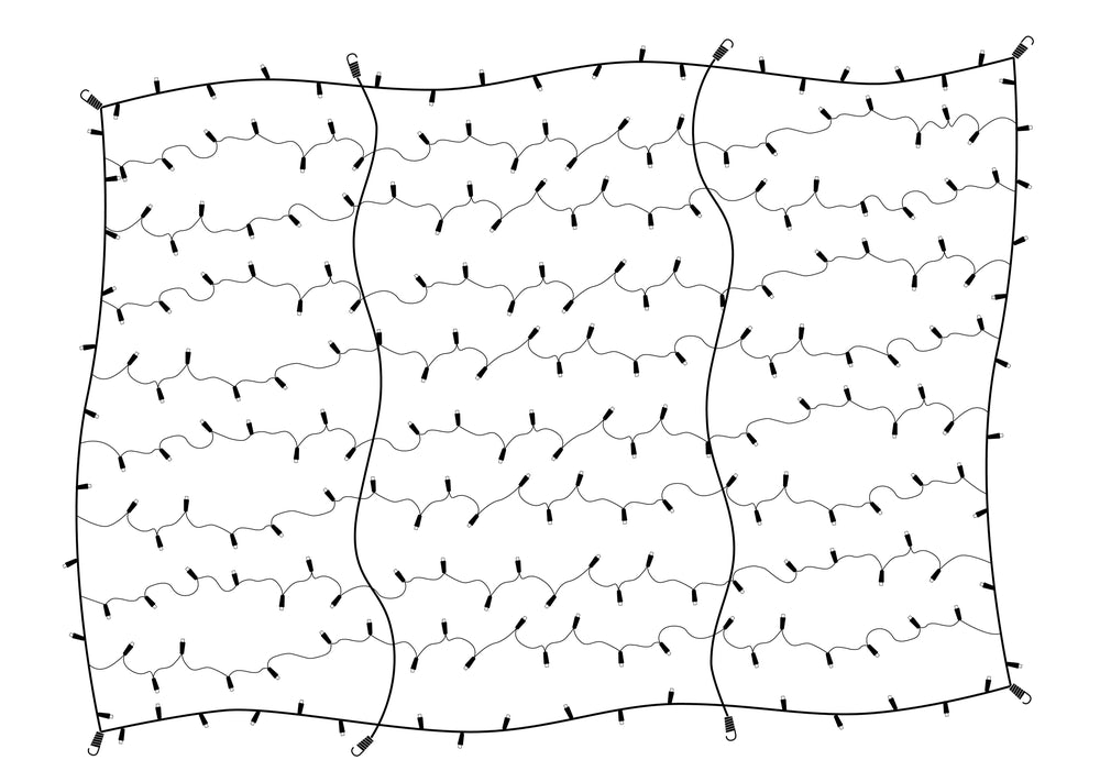 Pure White LED Trunk Lights With Grey Net