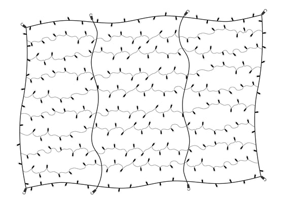 Pure White LED Trunk Lights With Grey Net