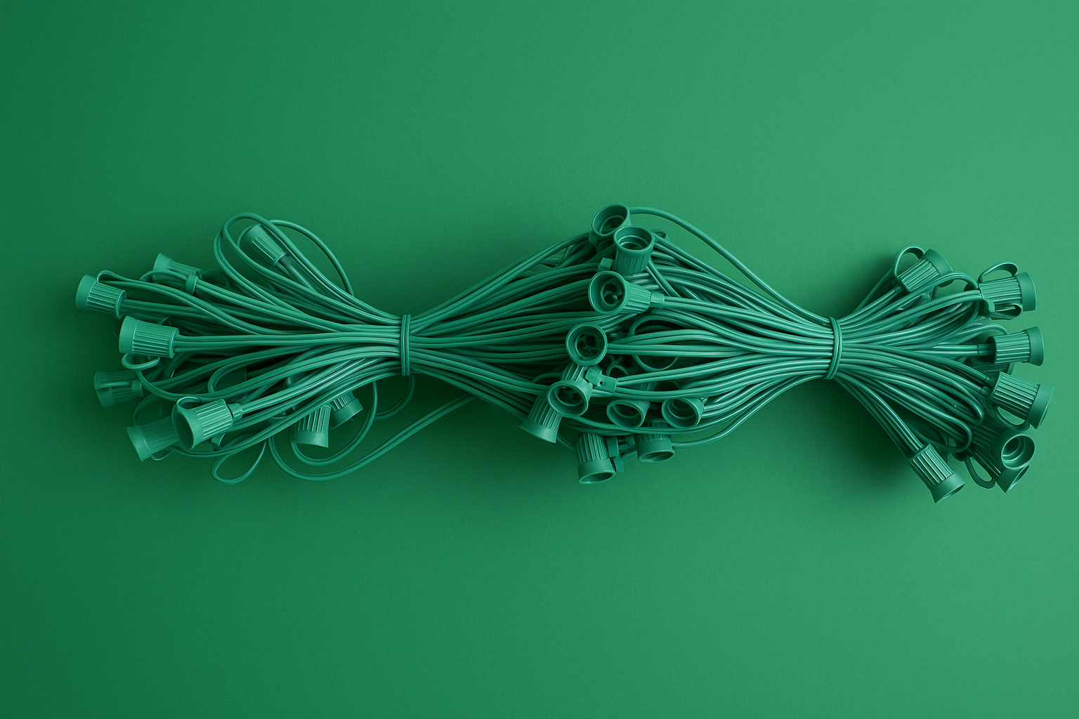 100 FT C7 Roll Green Wire 12" Spacing E12 Base