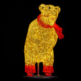7 FT Warm White Twinkle LED Gold Bear Skating