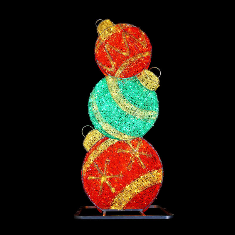 6 FT Warm White Twinkle LED 2.5D Stacked Ornaments