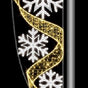6.5 FT X 2 FT Warm White Snowflake Pole Banner