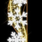 6 FT x 3 FT LED Snowflake Pole Banner Warm White