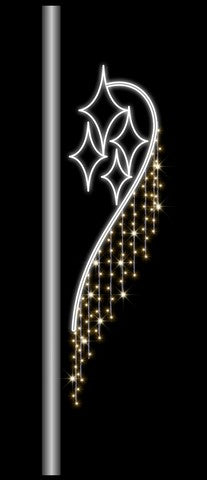 7 FT X 2 FT Pure White Diamonds LED Pole Banner