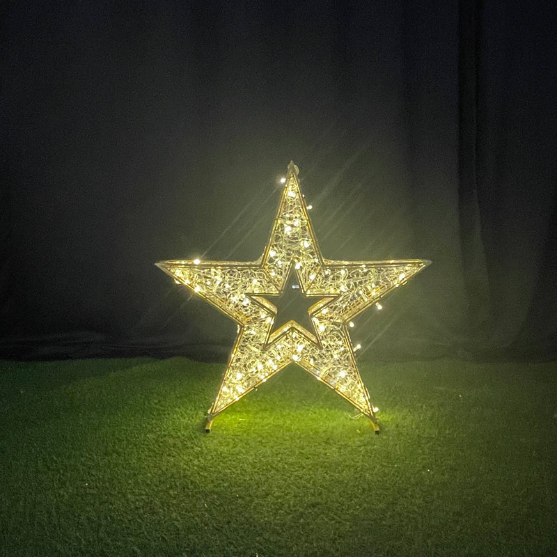 Decorative star light on a dark background