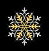 3 FT X 2.5 FT Pure White & Warm White LED Snowflake