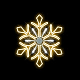 2 FT X 2 FT Warm White & Pure White LED Snowflake With Meteor Light