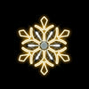 2 FT X 2 FT Warm White & Pure White LED Snowflake With Meteor Light