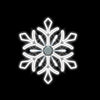 2 FT X 2 FT Pure White LED Snowflake With Meteor Light