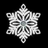 3 FT X 2.5 FT Pure White LED Snowflake With Meteor Light