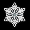 3 FT X 2.5 FT Pure White LED Snowflake With Meteor Light