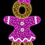 6 FT X 5 FT Gingerbread Girl LED Photo Op