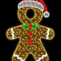 7 FT X 5 FT Gingerbread Man LED Photo Op