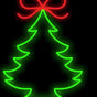 2 FT X 2 FT Red & Green LED Tree With A Bow
