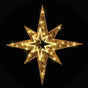 3 FT X 3 FT Warm White LED 8 Point Star