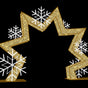 15 FT X 11 FT Pure White & Warm White Star Arch with Snowflakes