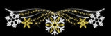 11 FT X 3 FT Warm White & Pure White LED Snowflakes Street Banner
