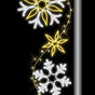 7 FT X 2.5 FT Warm White & Cool White Snowflake Pole Banner