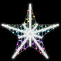 3 FT X 3 FT White & RGB LED  5 Point Star