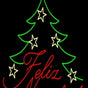 4.5 FT X 4.5 FT Red & Green LED Feliz Navidad Tree