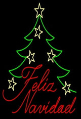 Árbol de Navidad LED rojo y verde de 5 pies x 4 pies