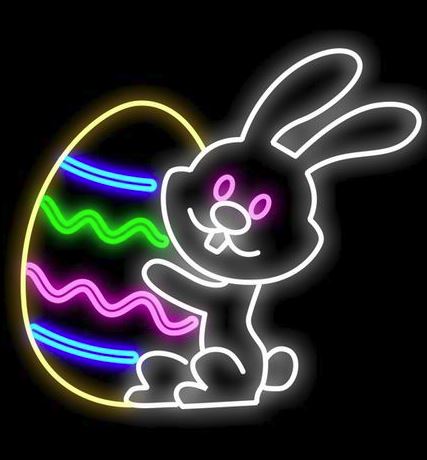 3 FT X 2 FT Multi LED Bunny With Egg