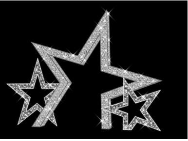 13 FT Pure White Star Trio Frame LED Photo Op