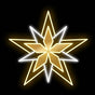 2 FT X 2 FT LED Warm White & Gold Star