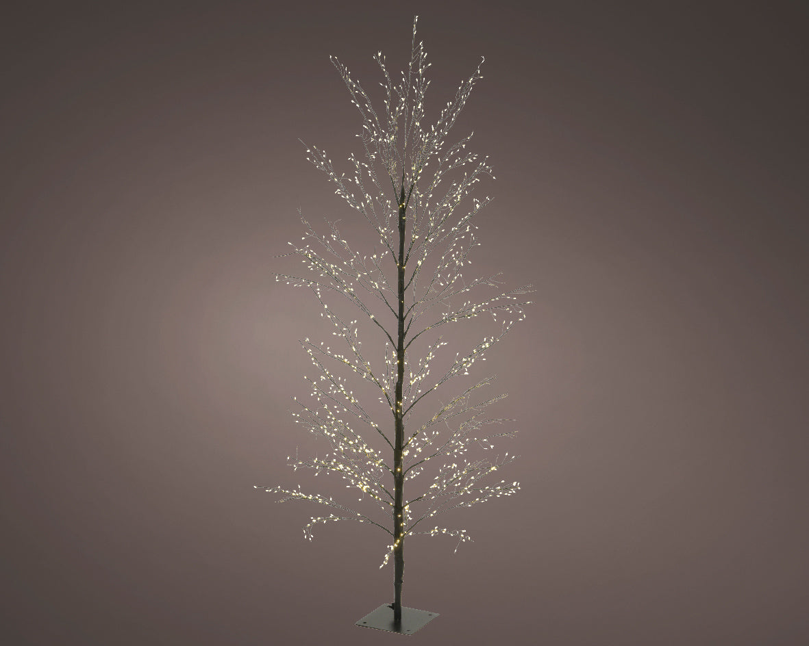 5 FT 1350 LED Warm White Micro Tree With Black Trunk