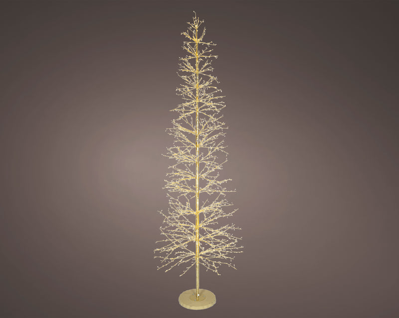 9 FT 2048 LED Warm White & Classic Warm Micro Tree With Gold Trunk