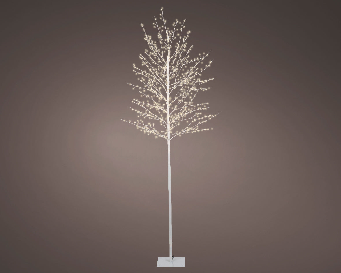 6 FT 720 LED Warm White Micro Tree With White Trunk